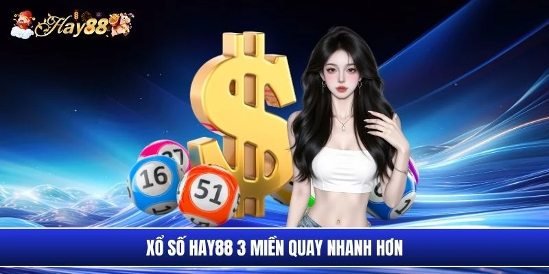 Xổ số Hay88 3 miền quay nhanh hơn